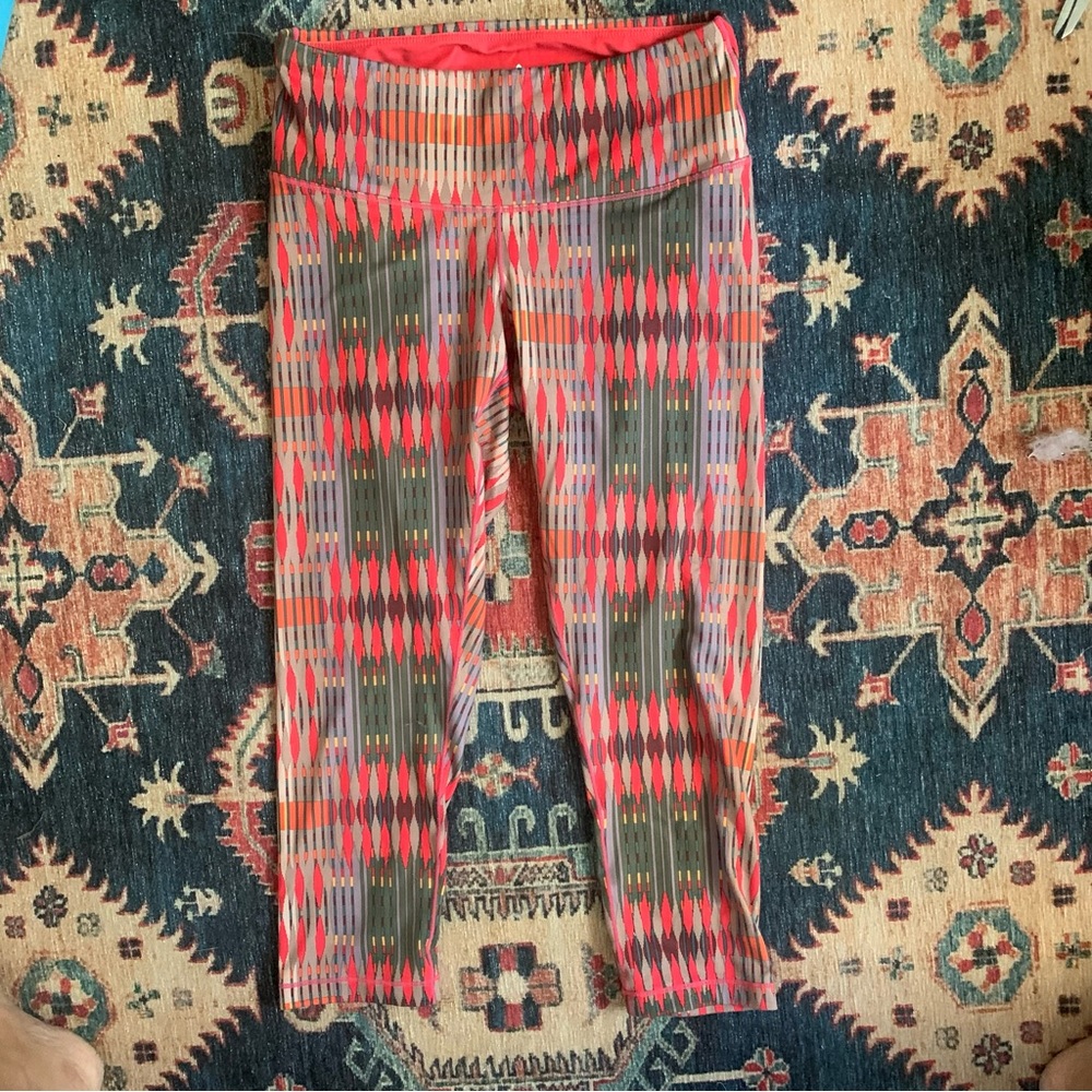 ☀️ Prana Pillar Aztec Print Cropped Leggings Size xs